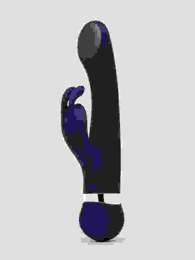 Lovehoney Glow Bunny Rechargeable Warming and Cooling Rabbit Vibrator, Navy, hi-res